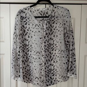 Joie Monochrome Patterned Blouse